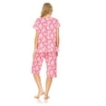 thumbnail image 3 of 5202C Womens Capri Set Sleepwear Pajamas Woman Sleep Nightshirt Pink M, 3 of 5