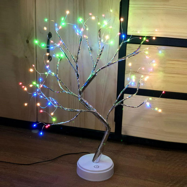 21 Inch Colorful Cherry Blossom Bonsai Tree, 108 LED Lights, RGB with  Remote Control, Metal Base Ideal As Night Lights 