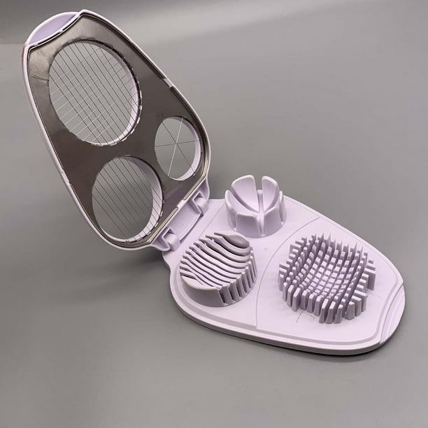 Egg Slicer Sectioner Egg Cutter 3 Slicing Styles Heavy Duty Universal Kitchen Tool Egg para huevos duros para champiñones Fresa perfecl Rebanador de huevo