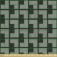 thumbnail image 2 of Ambesonne Geometric Fabric by the Yard Upholstery, Striped Blocks Pattern, 10 Yards, Black and White, 2 of 5