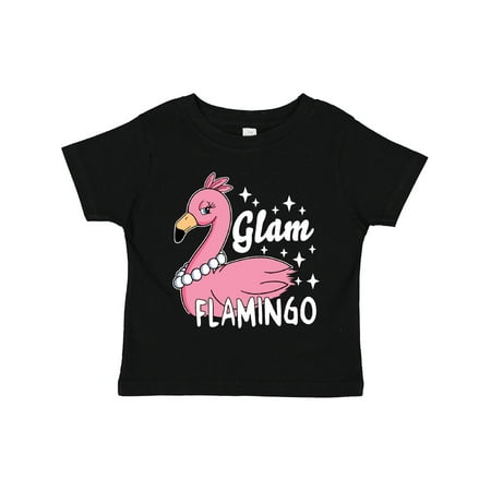 

Inktastic Glam Pink Flamingo with Pearls Gift Toddler Toddler Girl T-Shirt