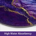 thumbnail image 5 of 4 Pcs Purple Marble Shower Curtain Sets with Rugs, Lavender Gold Texture Bathroom Sets with Shower Curtain and Rugs and Accessories, Modern Lilac Bathroom Curtain Sets with Mats, 5 of 14
