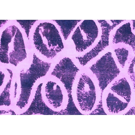 Ahgly Company Indoor Rectangle Abstract Purple Modern Area Rugs, 8' x 10'