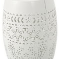 thumbnail image 5 of GDF Studio Apple Valley Indoor 12" Lace Cut Iron Side Table, White, 5 of 6