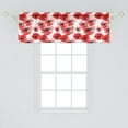 thumbnail image 2 of Ambesonne Floral Window Valance, Poppies Vibrant Colors, 54" X 18", Vermilion Black White, 2 of 3