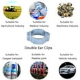 thumbnail image 4 of LOVIVER 5x28-31MM DOUBLE EAR CLIPS ,O CLAMP ,ZINC PLATED STEEL ,10 PACK, 4 of 8