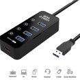 thumbnail image 1 of Usb Data Hub 3.0 Splitte T con interruptores de encendido/apagado individuales LingWen 8390606663559, 1 of 1