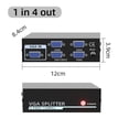 thumbnail image 3 of 1x4 VGA Splitter 1080P 60Hz Video Splitter Adapter 1 in 4 Out for PC Host to TV Monitor Projector, 3 of 5