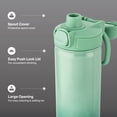 thumbnail image 2 of TAL 28oz Stainless Steel Ranger Push Lock Lid Water Bottle, Green Shimmer, 2 of 9