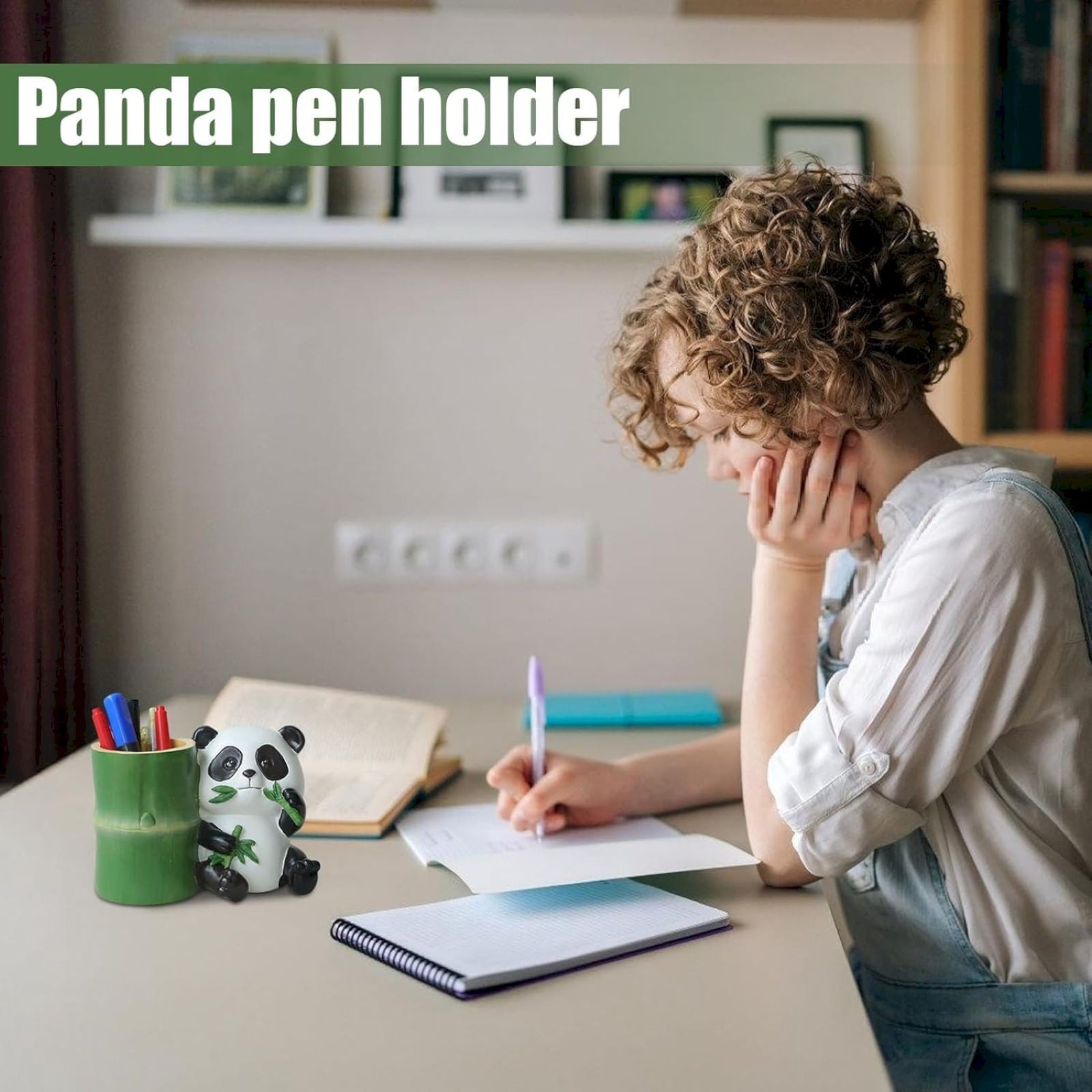 Clearance Under 5$ Home Office Desktop Panda Pen Holder Decoration, Fdelink Pen Holder | Cute Panda Pen Storage Table Stationery Organizer Accessories for S-tudent Dormitories Classrooms and Homes.