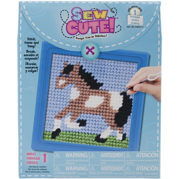 Colorbok Sew Cute! Needlepoint Kit-Horse