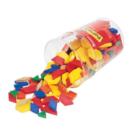 Learning Resources Plastic Pattern Blocks, Set of 250, Ages 3+