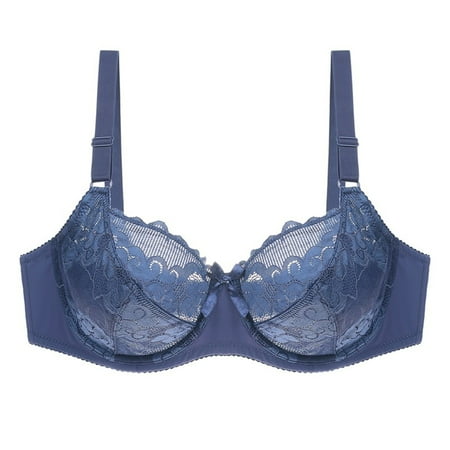

Mrat Everyday Bras T-shirt Bra Moisture-Wicking Bra Gathers Big cup Lace Jacquar Underwear For Women Women Smooth Convertible Bra