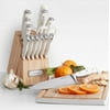 Cuisinart Classic Forged Triple Rivet 15-Piece Cutlery Set with Block, White and Stainless, C77WTR-15P