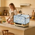 thumbnail image 3 of Renewold Toaster Oven Protector Easy Clean Microwave Oven Air Fryer Cover Dust Protection Polyester Kitchen Countertop Appliance Protector, 18.5 x 14.5 x 9 Inches, Forget-me-not, 3 of 7