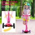 thumbnail image 2 of Leeten 3 Wheels Scooter for Kids 3 4 5 - 10, Kick Training Scooter for Boys Girls, with 4 Adjustable Height, Pink, 2 of 6