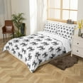 thumbnail image 4 of Erosebridal Gird Bow Comforter Cover Twin,Black White Plaid Print Bedding Twin Size,Cute Bow-Tie Duvet Cover Twin For Teens,Microfiber Bedroom Decor Reversible,2 Pieces（No Comforter）, 4 of 7