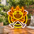 Anime LED Neon Sign for Wall Decor, Pirate Design, Game Room Man Cave ...