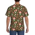 thumbnail image 3 of Bixox Men's Mushrooms and Autumn Printed Short Sleeve Skinny Athletic T-Shirt, 3 of 6