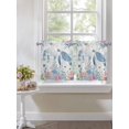 thumbnail image 4 of Sea Turtle Coastal 2 Panel Kitchen Curtains for Small Windows, Beach Nautical Ocean Coral Seahorse Bathroom Tier Curtain, Short Window Treatment for Bedroom/Living Room 55"x36", 4 of 6