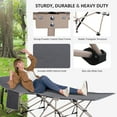 thumbnail image 4 of Outsunny Folding Camping Cot, Outdoor Portable Camping Sleeping Bed, Gray, 4 of 9