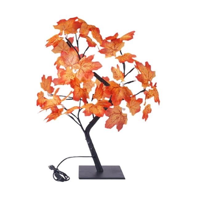 CEHVOM Maple Leaves Tree Simulation LED Lamp Table Ornament USB Bedroom Decorative