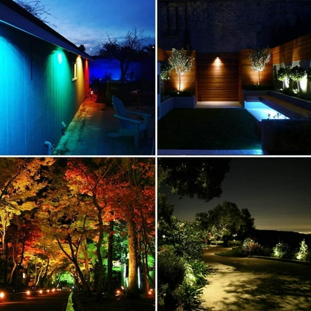Color Changing D Landscape Lights 12w Lighting Ip66 Waterproof Garden Pathway Walls Trees Outdoor Spotlights With Spike Stand Landscaping 4 Pack Canada Color Changing D Landscape Lights 12w, Colored Spotlights For Trees