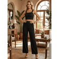 thumbnail image 2 of Conjunto Moderno 2 Piezas, Top de Tirantes y Pantalón Acampanado, Look Sofisticado Y Casual para Mujer, 2 of 5
