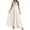 Beige, variant on KHONTS Women's Deep V Neck Tie Knot Backless Halter Dress a Line Flowy Ruffle Maxi Dress White XL