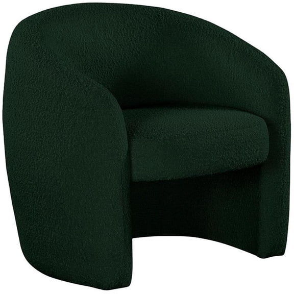 Meridian Furniture Acadia Green Boucle Fabric Accent Chair