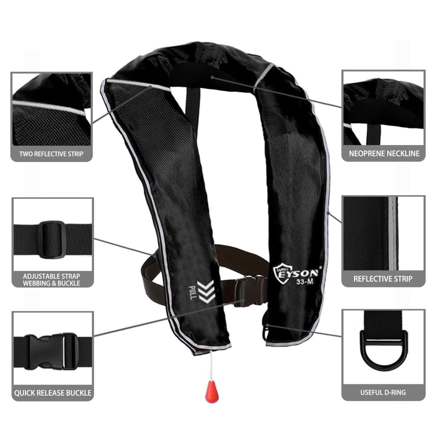 Inflatable Life Inflatable Life Vest for Adult Classic Manual