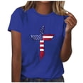 thumbnail image 2 of Zorckvet Womens 4th of July Shirts Short Sleeve American Flag Tops Summer Trendy Tunic Blouses for Ladies, 2 of 5