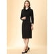 thumbnail image 4 of Women's Elegant Single Breasted Point Collar Short Coat with Pockets Black M, 4 of 6