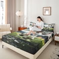 thumbnail image 4 of Homewish Sport Soccer 4pcs Bed Sheets for Children Teens Adults,Ball Gamer King Sheets,Football Print Super Cozy Sheet Set,Lightweight Room Decor, 4 of 7