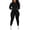 Black, variant on 2 Piece Outfits For Women Sweatsuits Sets Hooded Tracksuit Long Sleeve Pullover Jogger Sweat Pants Set Blue L