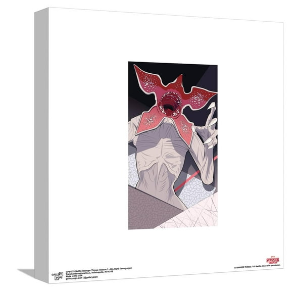 Gallery Pops Netflix Stranger Things: Season 3 - 80s-Style Demogorgon Canvas Wall Art, Unframed Version, 12" x 12"