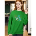 thumbnail image 2 of Great Britain Tourist Map Sweatshirt Women -Image by Shutterstock, Female 3X-Large, 2 of 4