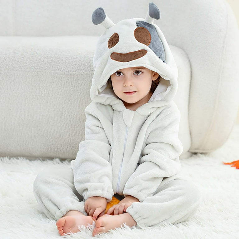 BABYL RETURNS ジップアップフーディ Mサイズ Lopecy-Sta Baby Romper 6-24M Unisex: Hooded Plush Fleece Jumpsuit