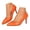 Orange, variant on Women's Closed Toe High Heels Pointed Toe Wedding Pumps Shoes Ladies Leather Formal Work Dress Stiletto for Business Black Size 7