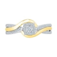 thumbnail image 2 of DGOLD Sterling Silver & 10kt Yellow Gold White Round Diamond Promise Ring (0.20 Cttw), 2 of 3