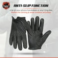 thumbnail image 3 of Daniel Smart Men’s Leather Gloves– Naked Goat Perforated Action Motorcycle Leather Gloves with Extra Air Flow and Short Wrist, 3 of 6