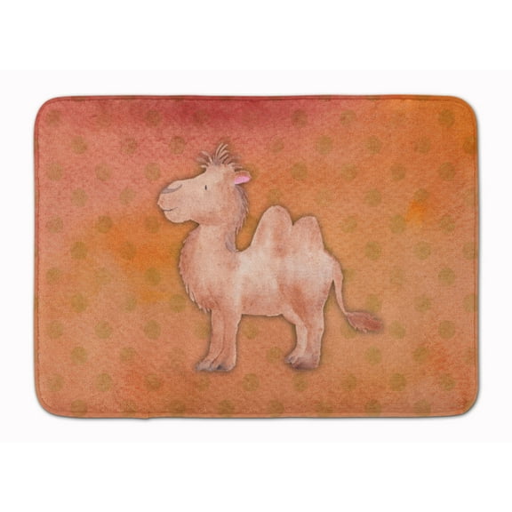 Polkadot Camel Watercolor Machine Washable Memory Foam Mat