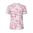 thumbnail image 6 of Rocae Breast Cancer Ribbons Awareness for Men's Mesh Quick-Dry Short Sleeve Workout T-Shirt,Mens Crew Neck Tee Lightweight Soft Classic T Shirts 6X-Large, 6 of 9