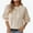 Beige, variant on HAiming Hollow out Knitted Sweater for Women Long Sleeve Crewneck Retro Casual Loose Lightweight Pullover Jumper Tops