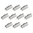 thumbnail image 1 of Unique Bargains 180Pack Ribbon Crimp Clamp Ends 22mm Cord End Clasp for DIY Craft Silver White, 1 of 7