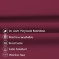 thumbnail image 3 of PiccoCasa 2 Pack King Pillowcases Soft 1800 Microfiber Pillowcases with Burgundy Zipper Closure, 3 of 8