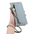 thumbnail image 4 of ESEBLE E11 For iPhone 17 Case Zipper Pocket Litchi Texture Leather Phone Cover with Mirror and Wrist, 4 of 5
