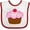 White and Red, variant on Inktastic Cupcake Girls Baby Bib
