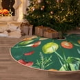 thumbnail image 5 of Fuzoiu Vegan Print Christmas Tree Skirt,Xmas Christmas Decorations,Xmas Tree Mat for Farmhouse Holiday New Years Home Party Decor Tree Rugs-36", 5 of 6