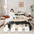 thumbnail image 3 of Homewish Cream Abstract Ombre Twin Comforter Sets,Aesthetic Oil Painting Bedding Set,Reversible,2pcs,1 Comforter and 1 Pillowcase, 3 of 7